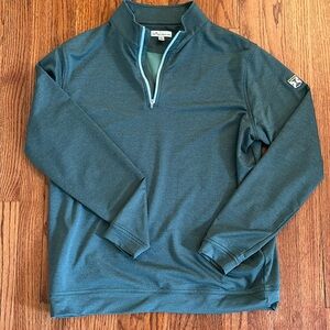 Green Peter Millar pullover with Kinloch logo